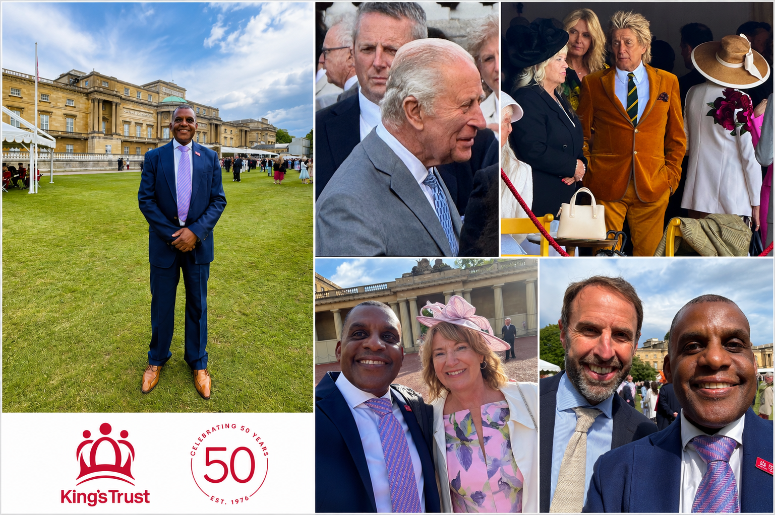 Mike Lawrence attending The King's Trust 50th anniversary garden party at Buckingham Palace