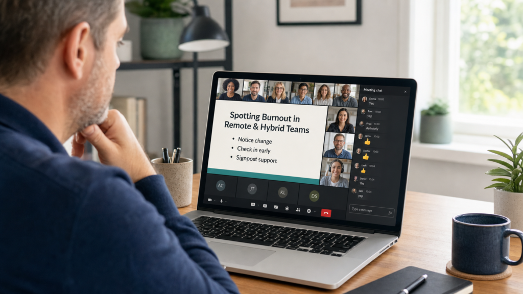 remote-burnout-hybrid-team-meeting