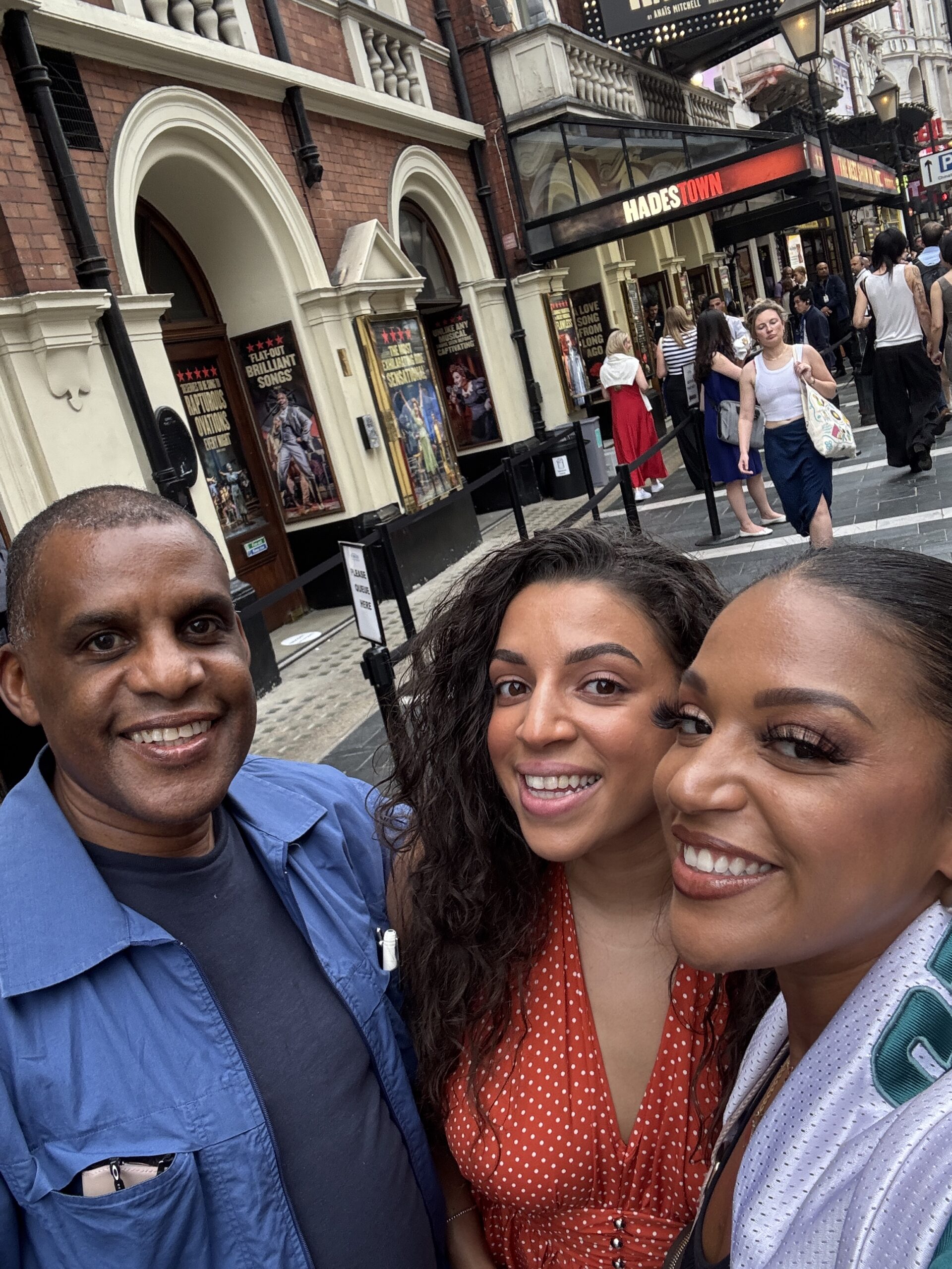 Jourdan, Mike Lawrence and Tia together in London