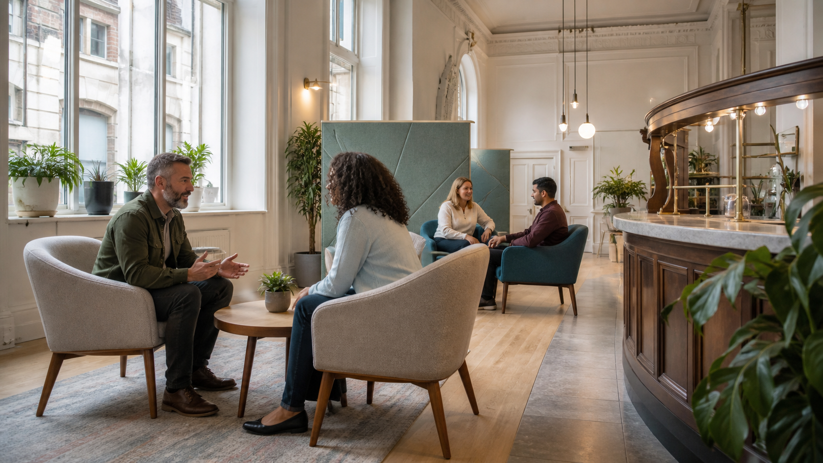 mental health support in banks and libraries